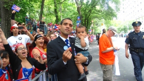 Film Still - Louis shows up at the NYC Puerto Rico Day Parade 2009